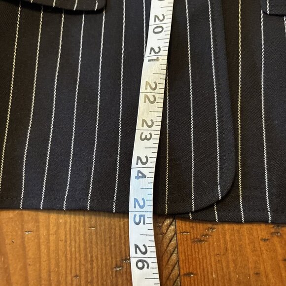 Le Suit Petite Black Pin Stripe Blazer Size 8P New Jacket Only - Picture 7 of 9